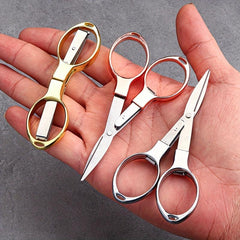 Portable Stainless Steel Folding Scissors for Outdoor and Travel