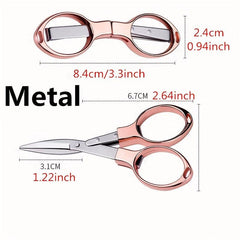 Portable Stainless Steel Folding Scissors for Outdoor and Travel
