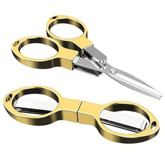 Portable Stainless Steel Folding Scissors for Outdoor and Travel
