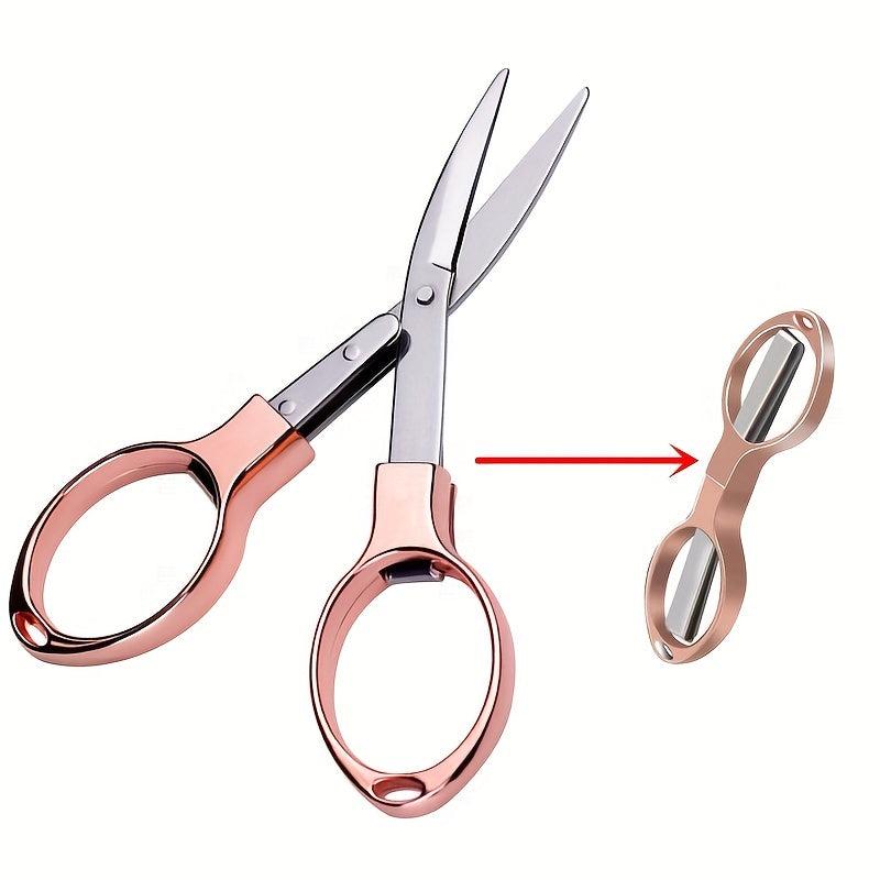Portable Stainless Steel Folding Scissors for Outdoor and Travel