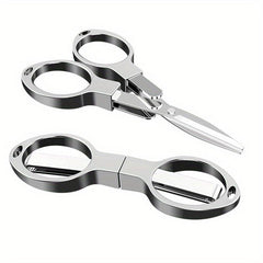 Portable Stainless Steel Folding Scissors for Outdoor and Travel