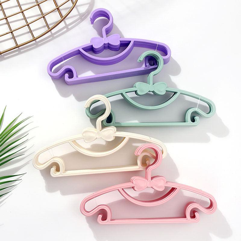 10pcs Kids Clothes Hanger Racks Portable Plastic Coats Hanger