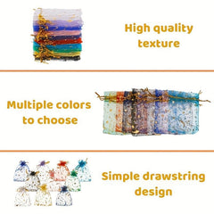 Moon Star Organza Candy Pouch Gift Bags for Wedding Party