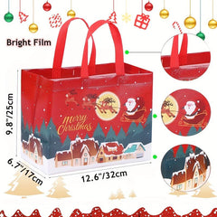 4pcs Large Christmas Gift Bags Tote Bags With Handles Multifunctional Non Woven
