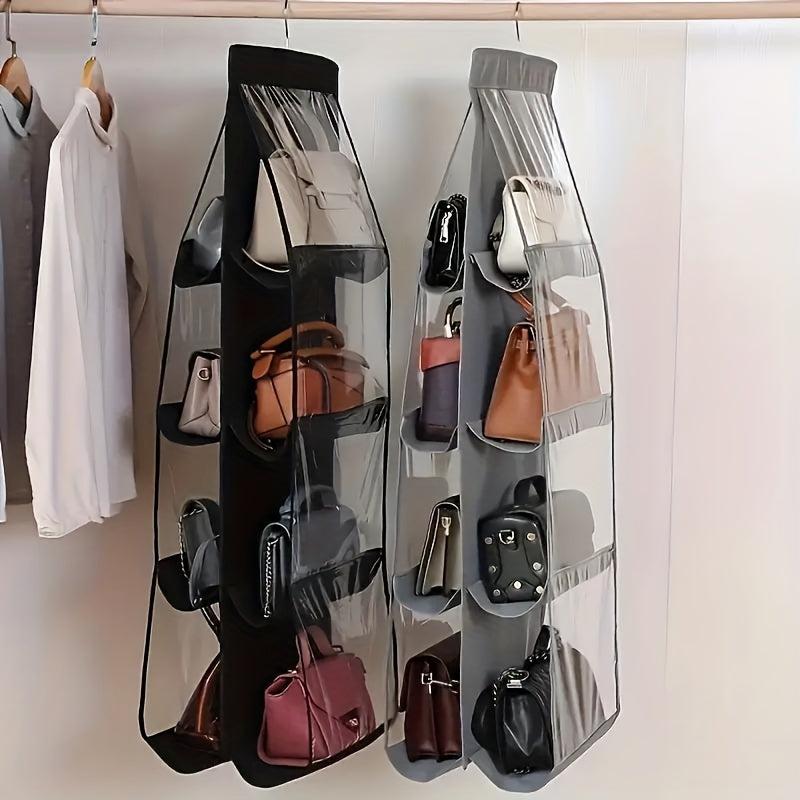 8 Pockets Hanging Bag Organizer Closet Wardrobe Storage