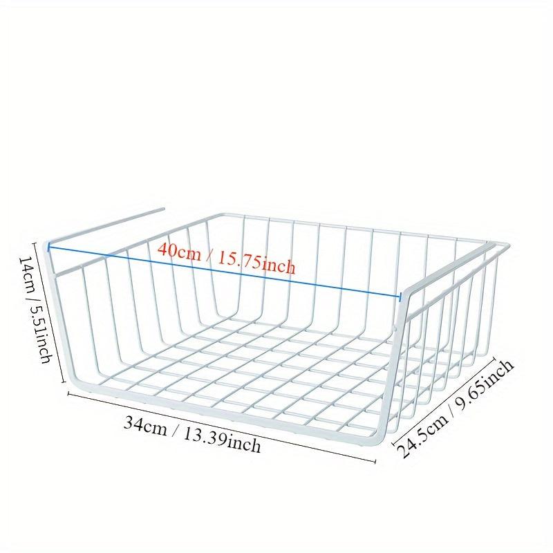 1pc Storage Basket Under Shelf Multifunctional Office Wardrobe Hanging Basket