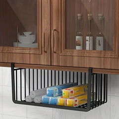 1pc Storage Basket Under Shelf Multifunctional Office Wardrobe Hanging Basket
