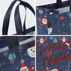6pcs Gilding Christmas Gift Bags Reusable Tote Bags with Handles