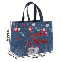 6pcs Gilding Christmas Gift Bags Reusable Tote Bags with Handles