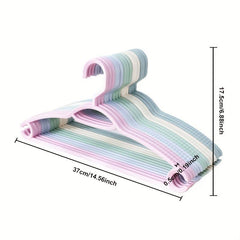 5pcs Wide Shoulder Plastic Hanger Drying Rack for Adult Clothes