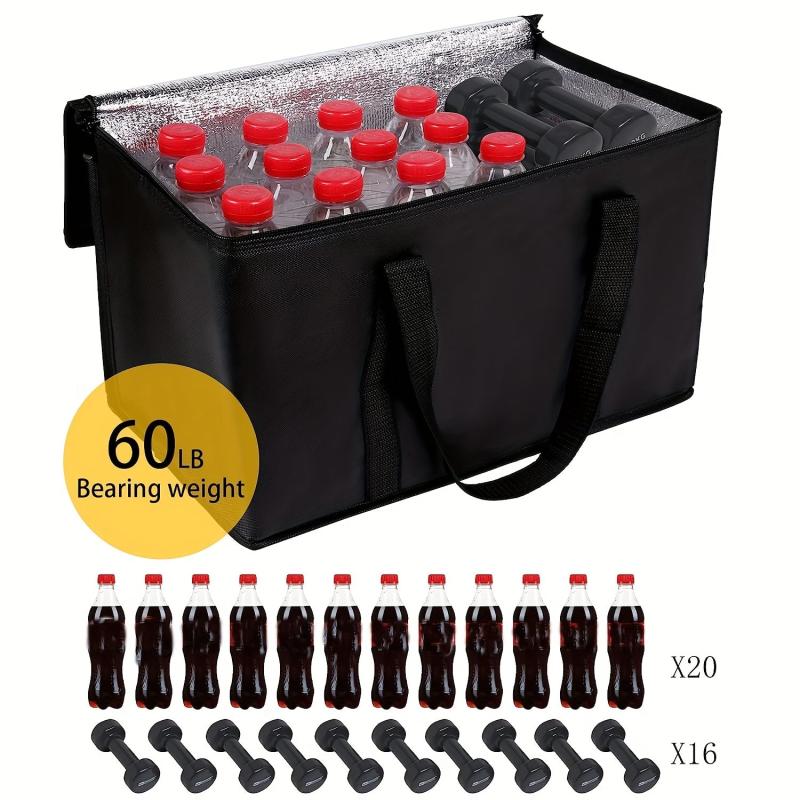 Large Insulated Food Bag Reusable Grocery Cooler Tote