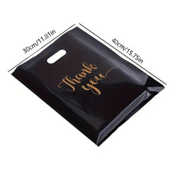 100pcs Reusable Plastic Shopping Bags for Thank You Parties & Boutique