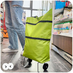Foldable Lightweight Shopping Cart with Wheels for Retail Stores