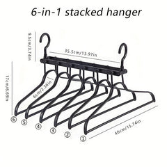6 in 1 Folding Hanger for Clothes Coats Pants