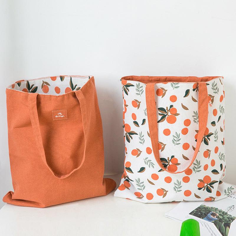 Grain Wheat Fabric Dual Purpose Handbag Cotton Linen Bag