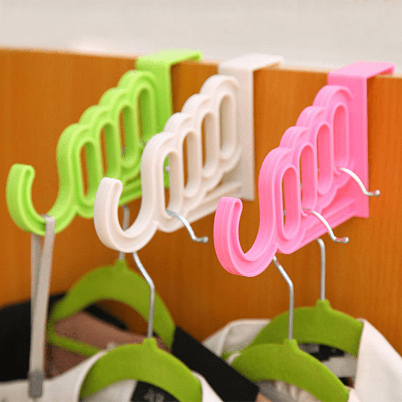 2pcs Door Hanging Foldable Clothes Hanger MultiFunction Drying Rack