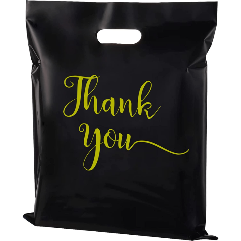 100pcs Thank You Merchandise Bags Extra Thick Retail Shopping Bag Boutique Bag