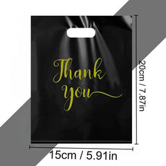 100pcs Thank You Merchandise Bags Extra Thick Retail Shopping Bag Boutique Bag