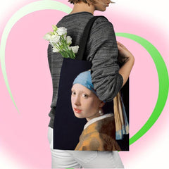 Stylish Famous Paintings Print Canvas Bag