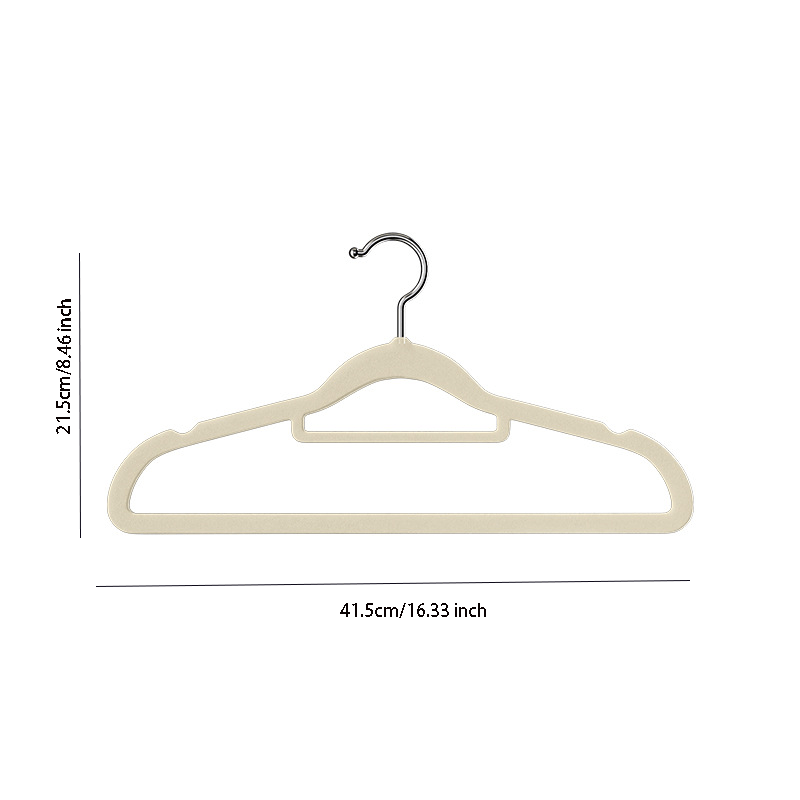 5pcs Velvet Hangers Non Slip Flocked Trouser Skirt Hanger Closet Storage Hook