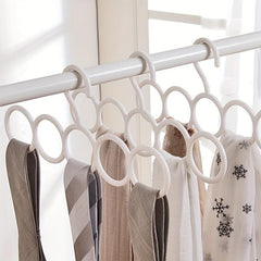 5pcs Circle Hanger Silky Scarf Storage Hanging Rack Household Scarf Rack Shelf