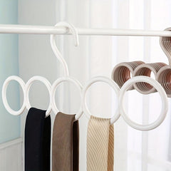 5pcs Circle Hanger Silky Scarf Storage Hanging Rack Household Scarf Rack Shelf