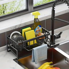 Stainless Steel Sink Caddy & Dishcloth Holder