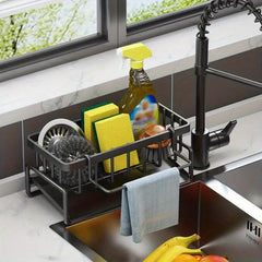 Stainless Steel Sink Caddy & Dishcloth Holder