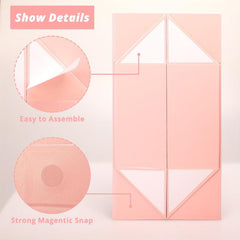 Elegant Pink Gift Box 32x20x10cm for Christmas, Mother's, Bridal, Weddings