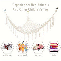 Boho Stuffed Animals Net Hammock Toy Hammock Plush Toy Organizer