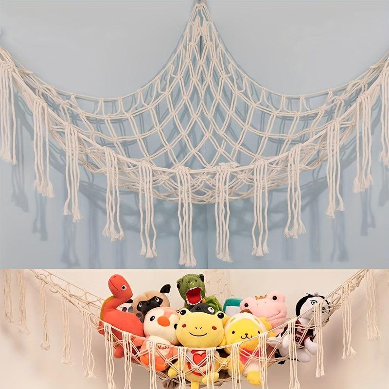 Boho Stuffed Animals Net Hammock Toy Hammock Plush Toy Organizer