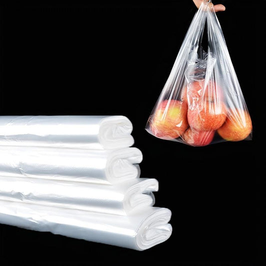 50/100 Transparent Plastic Bags for Retail Stores and Supermarkets