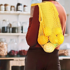 Foldable Cotton Mesh Bag Portable Storage Bag for Fruit and Vegetables