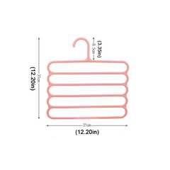 5-Layer Anti-Slip Pant Rack for Wardrobe
