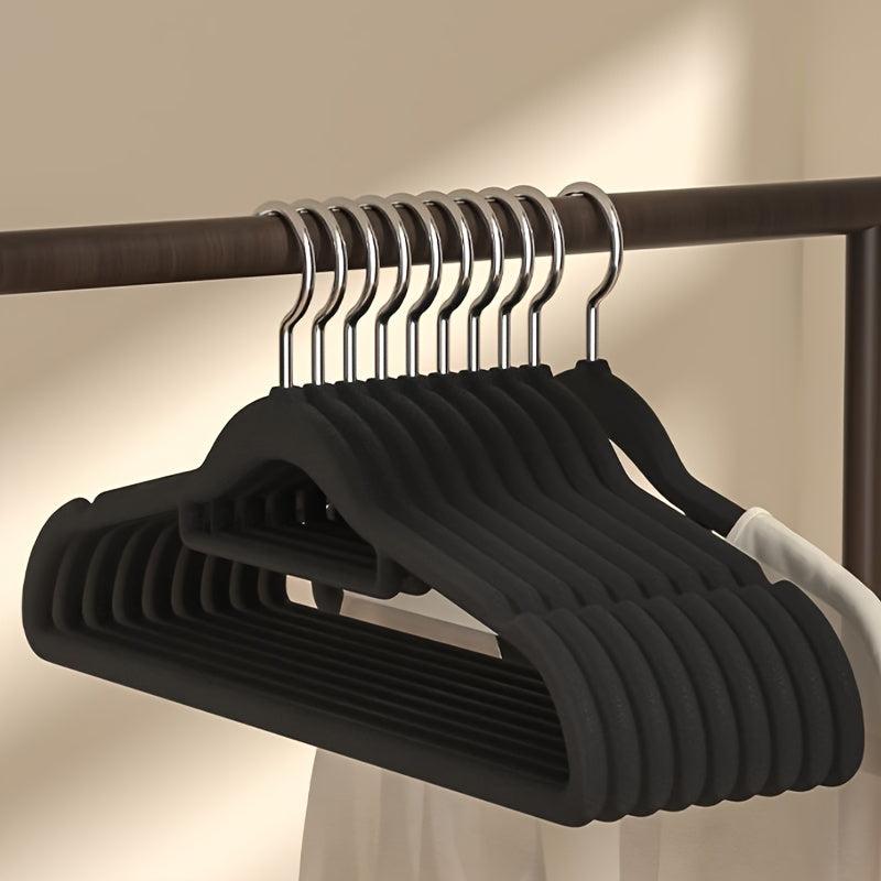 10PCS Velvet Hangers Dry/Wet Dual-use 40.64X22.86 cm