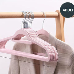 10PCS Velvet Hangers Dry/Wet Dual-use 40.64X22.86 cm