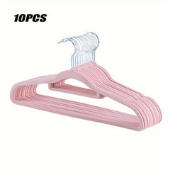 10pcs Non Slip Gray Suit Hanger Space Saving Clothes Hanger
