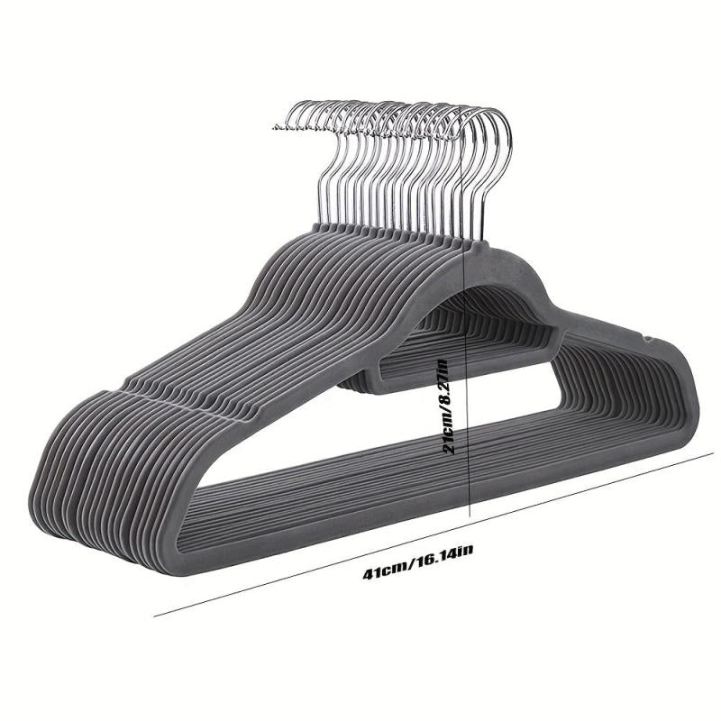 10pcs Non Slip Gray Suit Hanger Space Saving Clothes Hanger