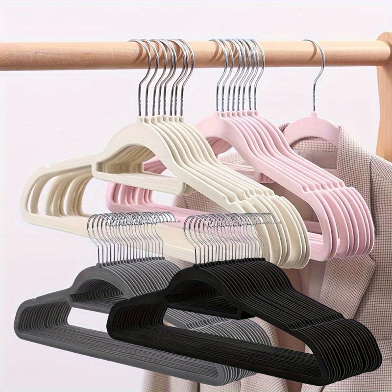 10pcs Non Slip Gray Suit Hanger Space Saving Clothes Hanger