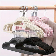 10pcs Non Slip Gray Suit Hanger Space Saving Clothes Hanger