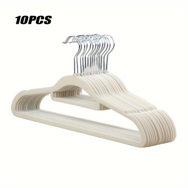 10pcs Non Slip Gray Suit Hanger Space Saving Clothes Hanger