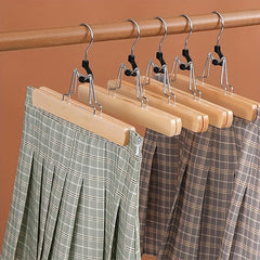 Solid Wood Trousers Rack Trousers Clip Skirt Hanger