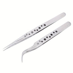 Industrial Tweezers Anti static Magnetic Stainless Steel Set