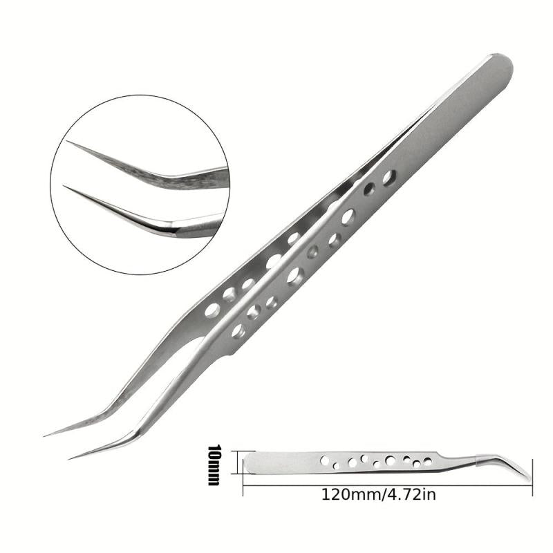 Industrial Tweezers Anti static Magnetic Stainless Steel Set