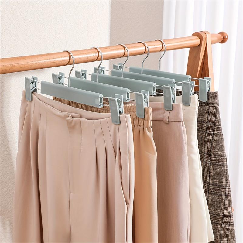 5pcs Non-slip Pants Clip Household Plastic Frosted Pants Rack Hanging Clip