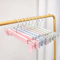 5pcs Non-slip Pants Clip Household Plastic Frosted Pants Rack Hanging Clip