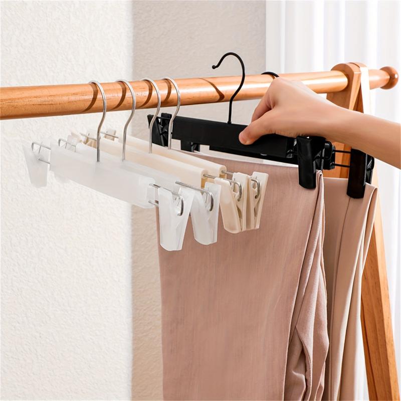 5pcs Non-slip Pants Clip Household Plastic Frosted Pants Rack Hanging Clip