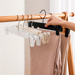 5pcs Non-slip Pants Clip Household Plastic Frosted Pants Rack Hanging Clip