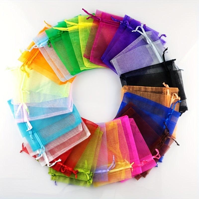 Mixed Organza Gift Bags Drawstring Party Favor Candy Packaging Bag