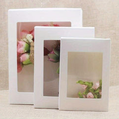 10pcs DIY Paper Box With Window Cake Packaging For Wedding